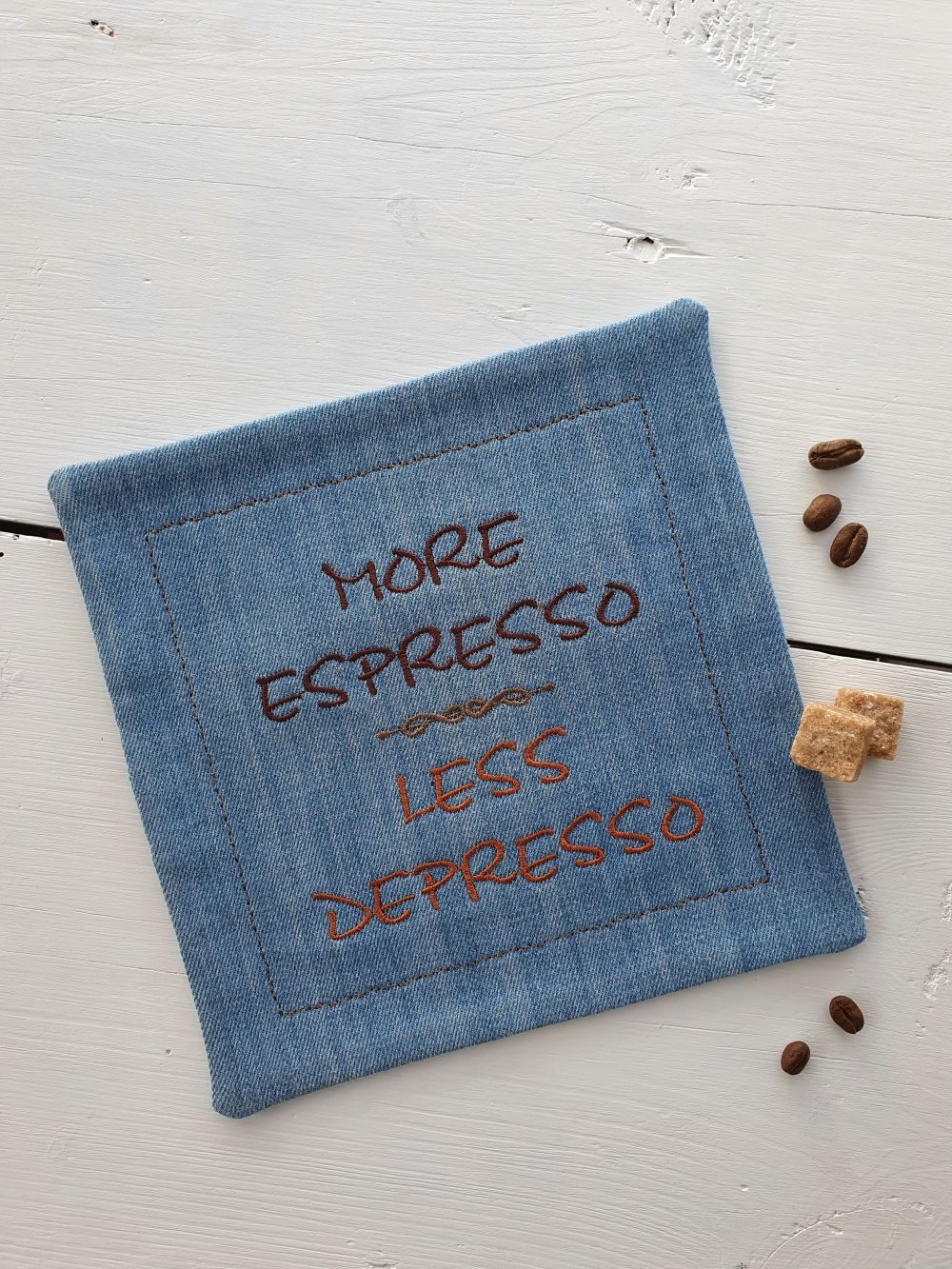 Denim coaster "Espresso Choco"